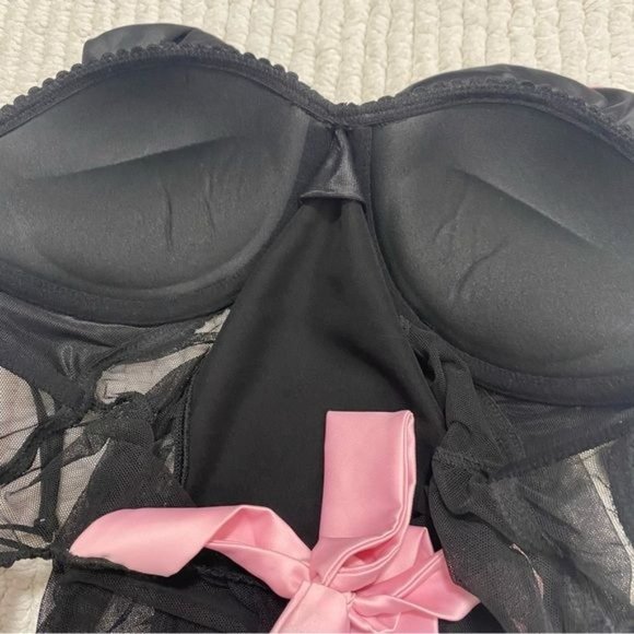 Victoria’s Secret Sexy Little Things Chemise Baby Doll Black Size 34‎ C - Picture 8 of 12